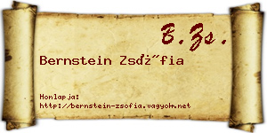 Bernstein Zsófia névjegykártya